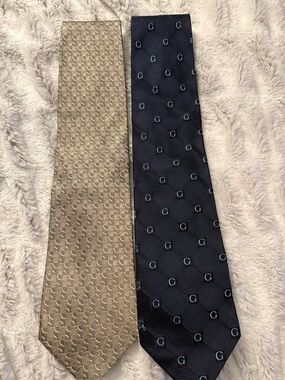 Vintage Gucci Mens Tie Bundle - Navy and Gold